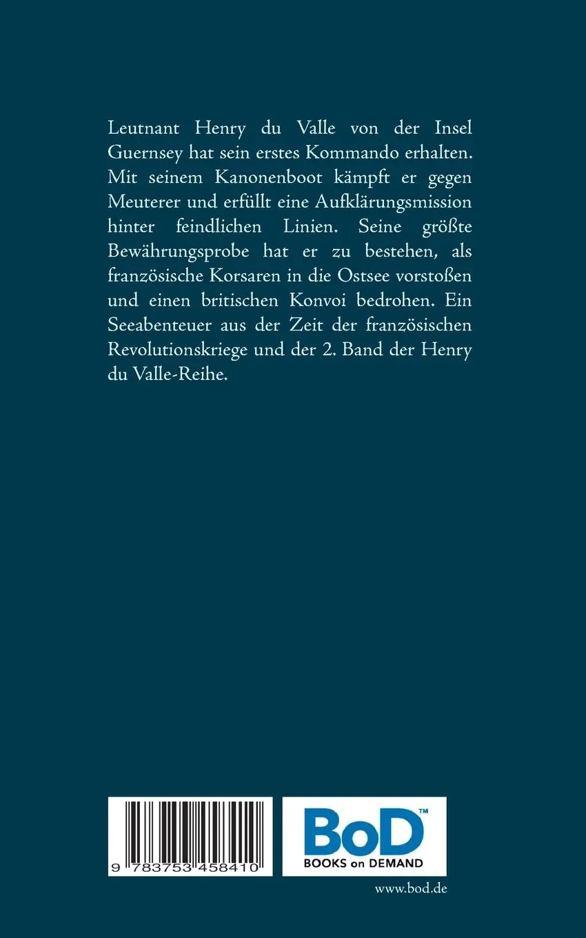 Rückseite: 9783753458410 | Korsaren in der Ostsee | Ein Henry du Valle Roman | Mirco Graetz