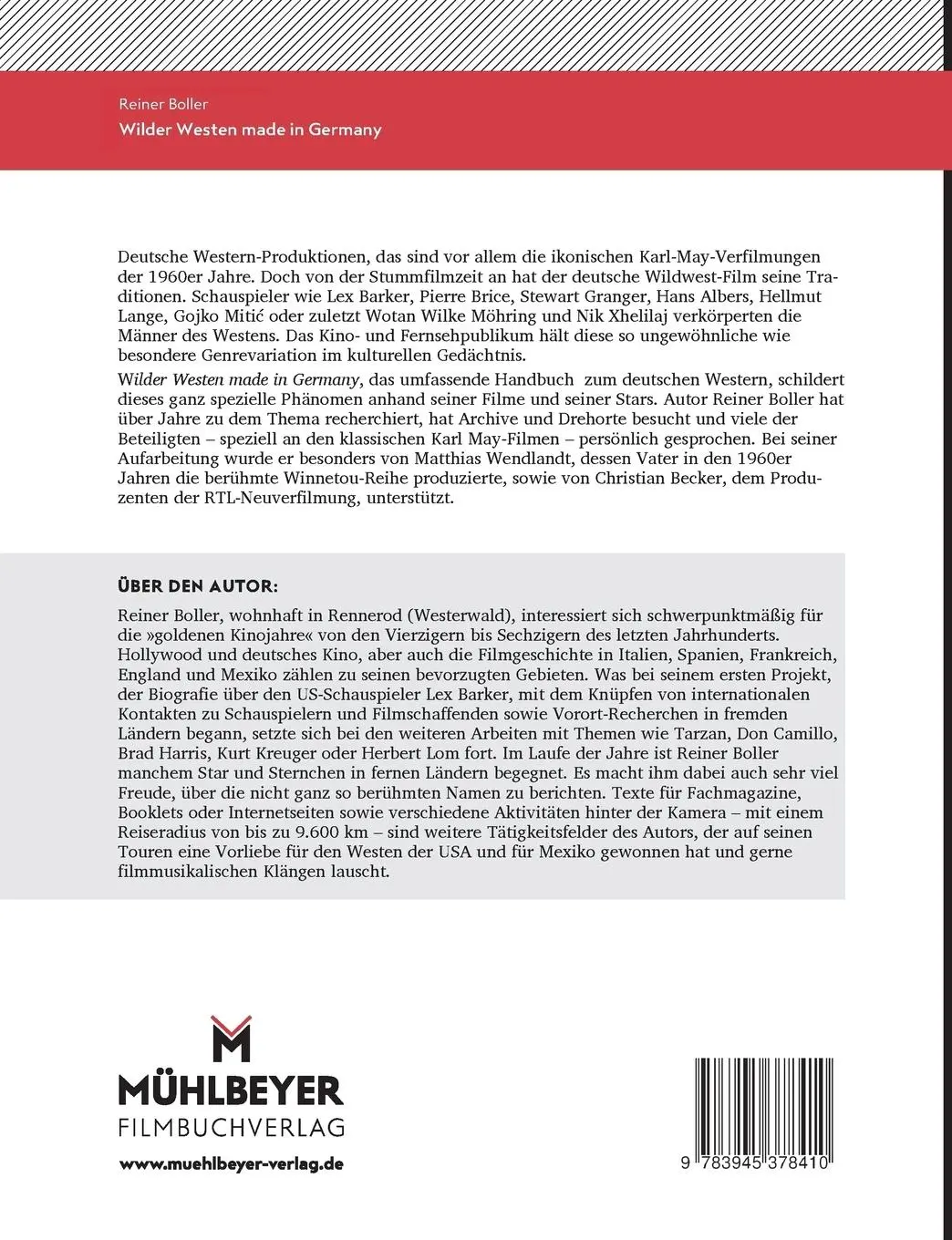 Rückseite: 9783945378410 | Wilder Westen made in Germany | Reiner Boller | Taschenbuch | 524 S.