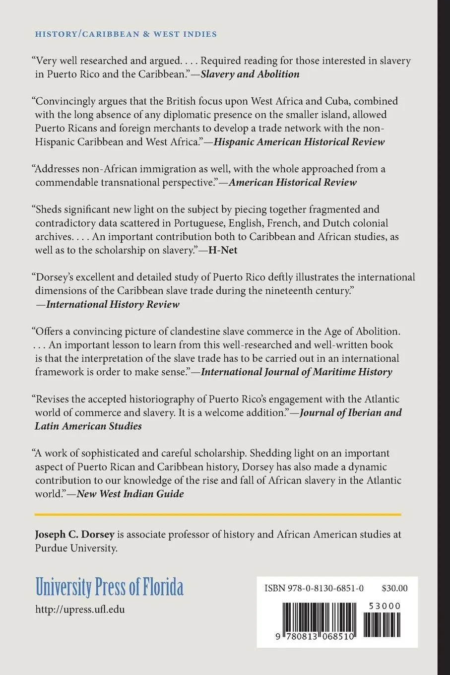 Rückseite: 9780813068510 | Slave Traffic in the Age of Abolition | Joseph C. Dorsey | Taschenbuch