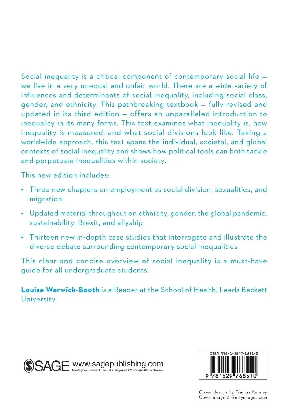 Rückseite: 9781529768510 | Social Inequality | Louise Warwick-Booth | Taschenbuch | Englisch