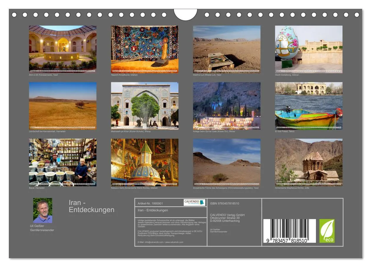 Bild: 9783457818510 | Iran - Entdeckungen (Wandkalender 2026 DIN A4 quer), CALVENDO...