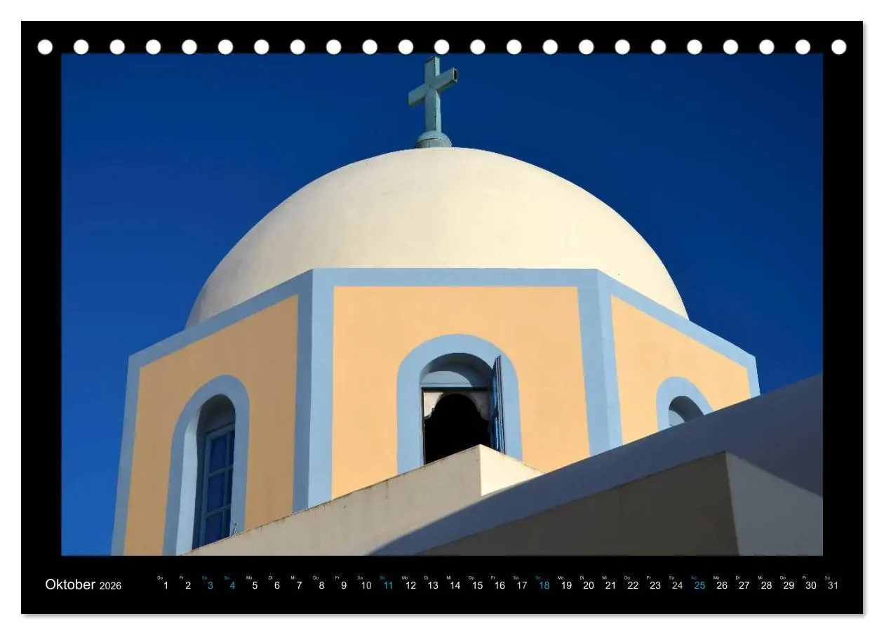 Bild: 9783516148510 | Santorini (Tischkalender 2026 DIN A5 quer), CALVENDO Monatskalender