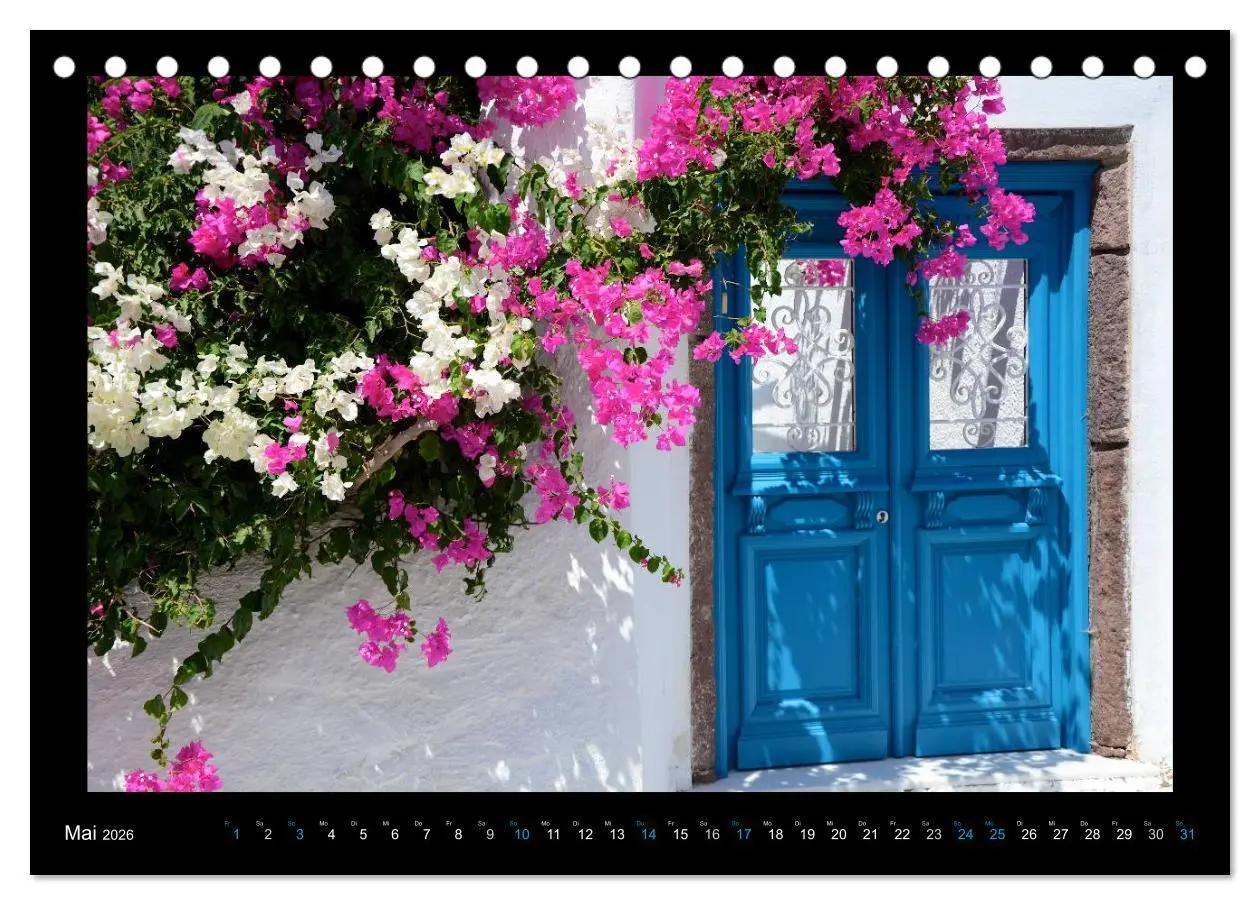 Bild: 9783516148510 | Santorini (Tischkalender 2026 DIN A5 quer), CALVENDO Monatskalender