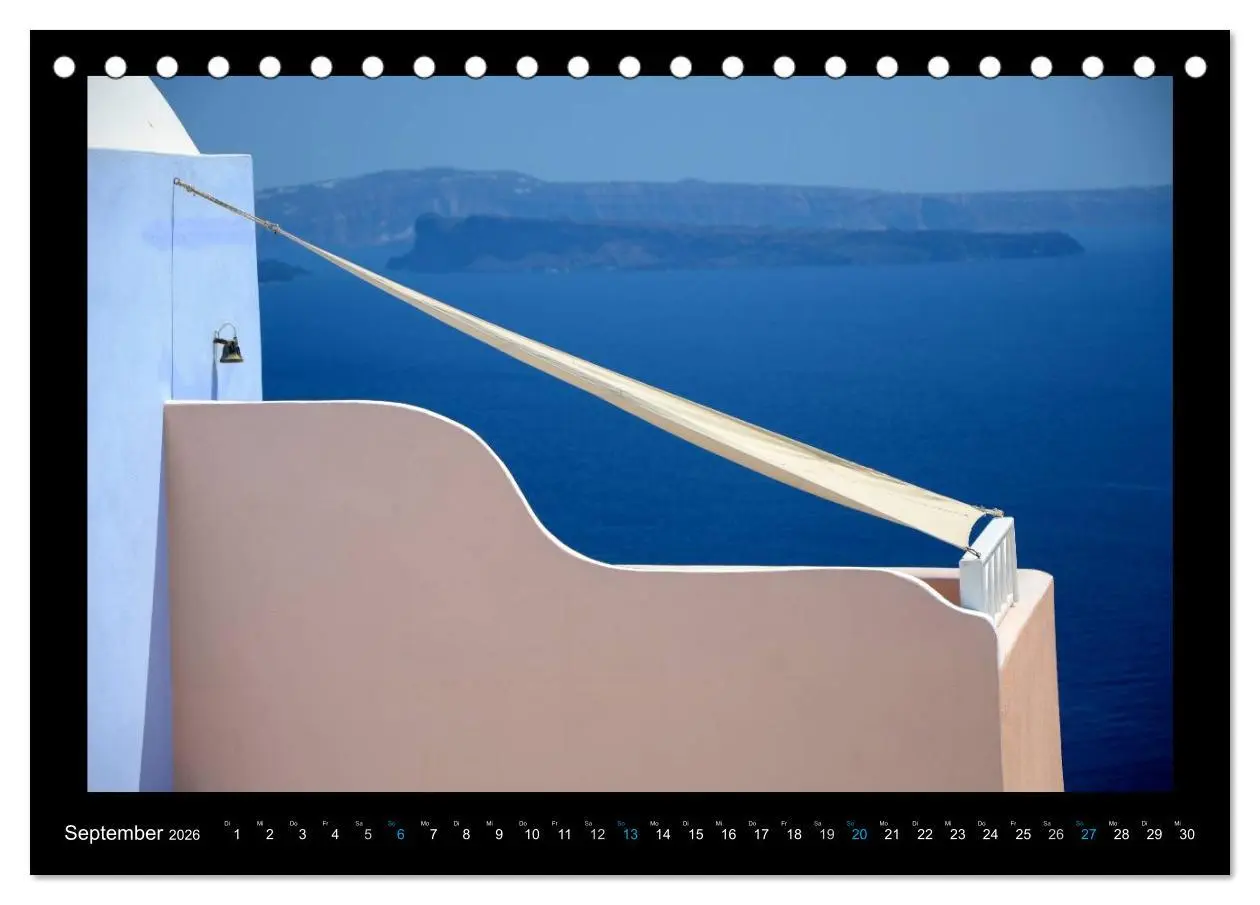 Bild: 9783516148510 | Santorini (Tischkalender 2026 DIN A5 quer), CALVENDO Monatskalender