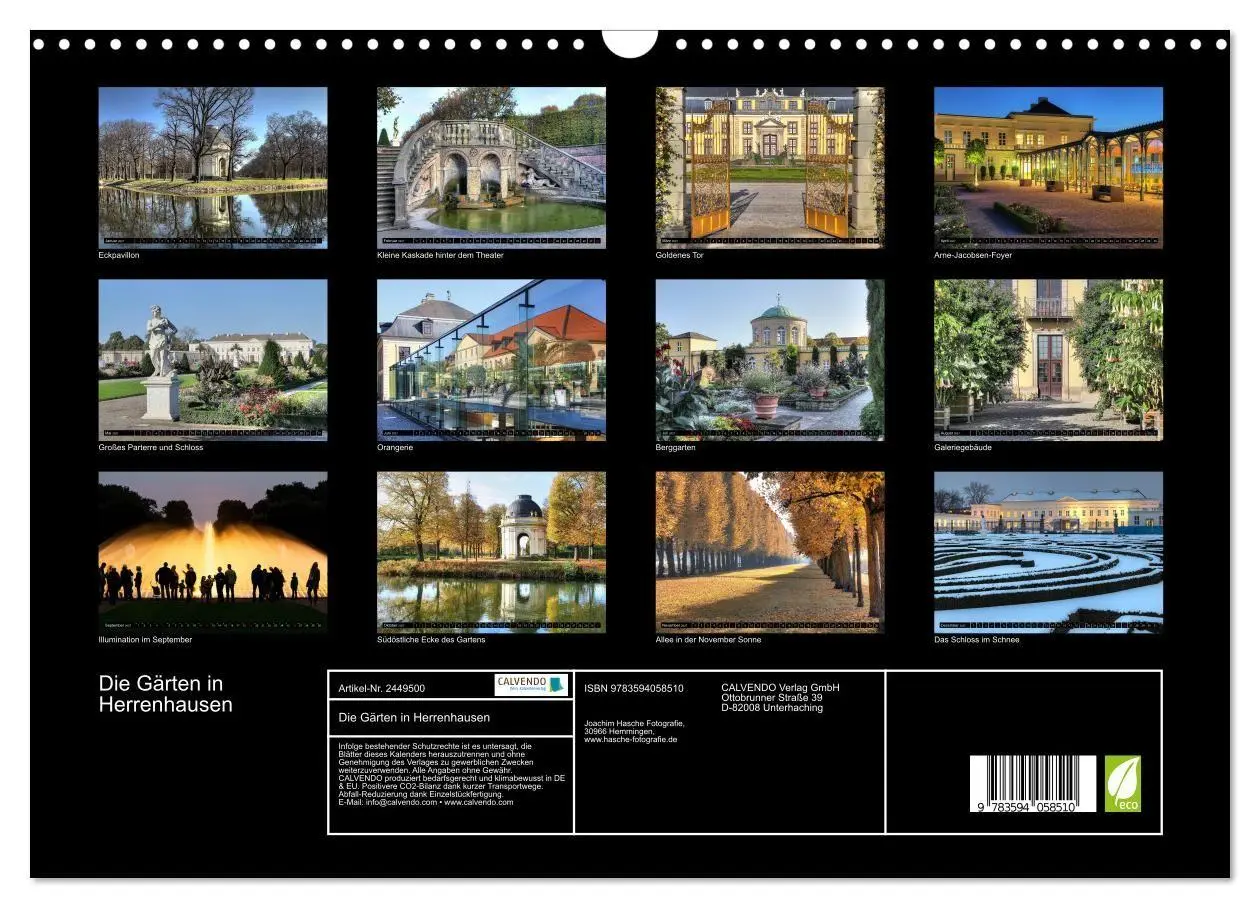 Bild: 9783594058510 | Die Gärten in Herrenhausen (Wandkalender 2027 DIN A3 quer),...