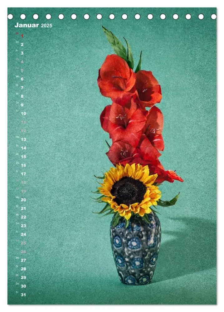 Bild: 9783457048610 | Blumenschmuck in Bunzlau Keramik (Tischkalender 2025 DIN A5 hoch),...