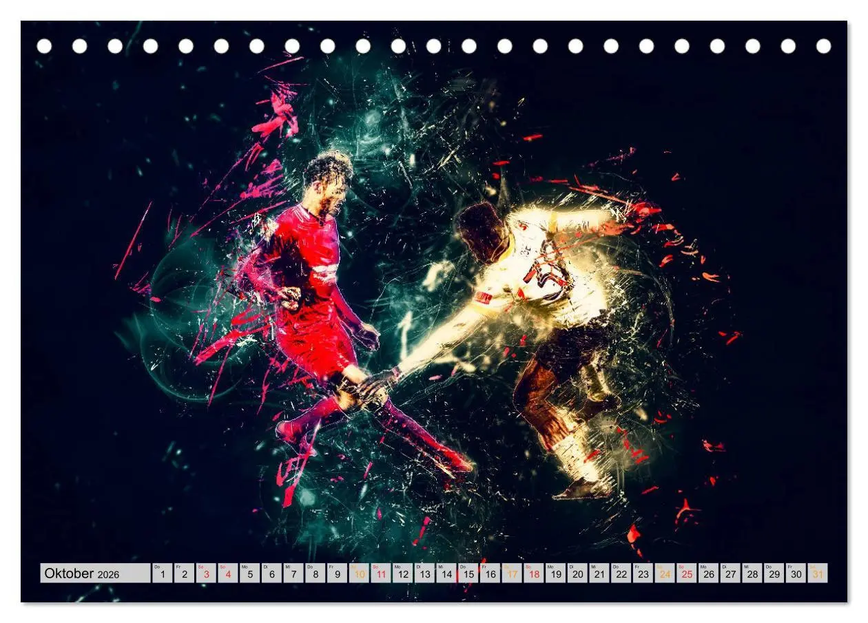Bild: 9783457728710 | Fußball - extrem (Tischkalender 2026 DIN A5 quer), CALVENDO...