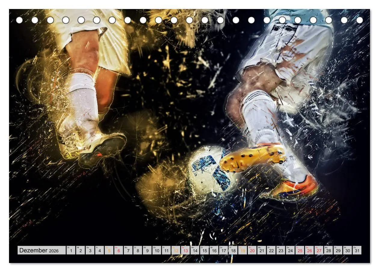 Bild: 9783457728710 | Fußball - extrem (Tischkalender 2026 DIN A5 quer), CALVENDO...