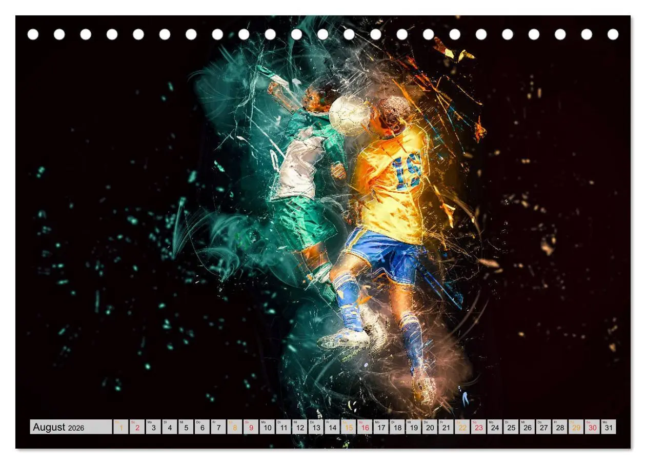Bild: 9783457728710 | Fußball - extrem (Tischkalender 2026 DIN A5 quer), CALVENDO...