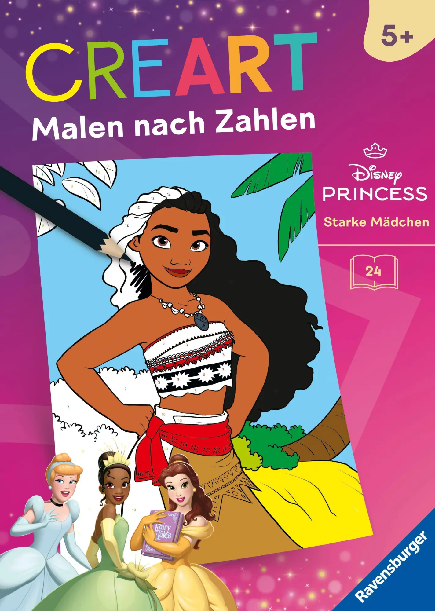 Cover: 9783473498710 | CreArt Malen nach Zahlen ab 5 Disney Prinzessinnen - Starke Mädchen