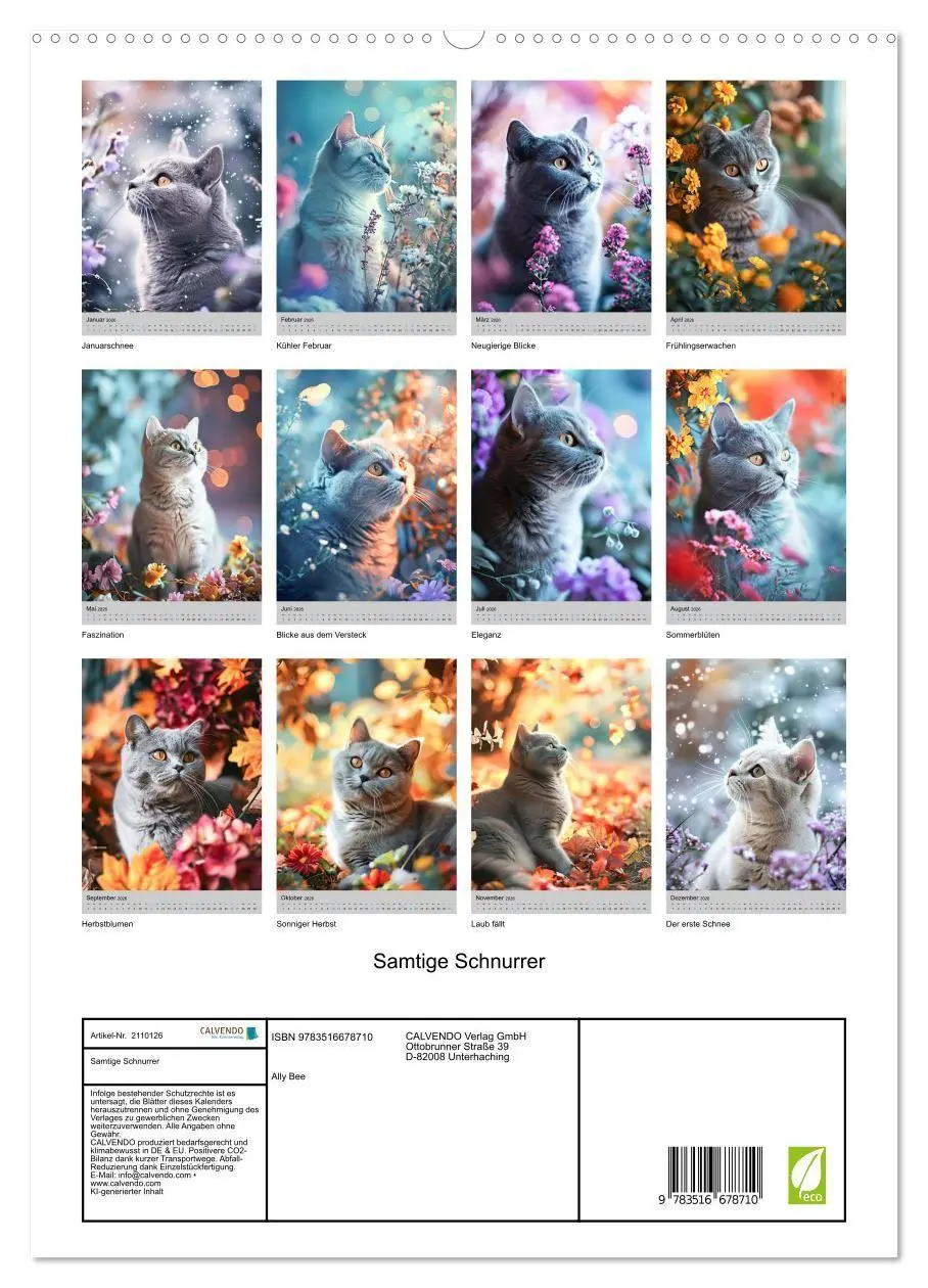 Bild: 9783516678710 | Samtige Schnurrer (hochwertiger Premium Wandkalender 2026 DIN A2...
