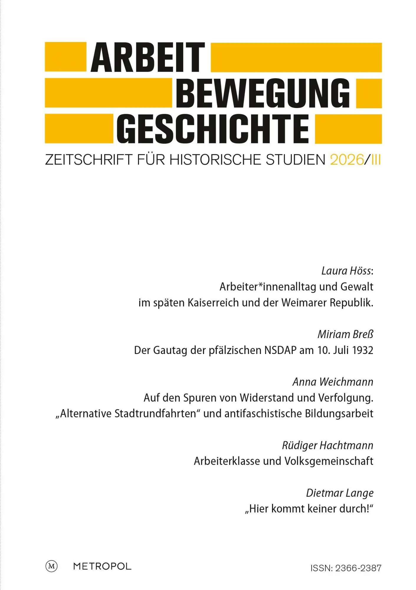 Arbeit - Bewegung - Geschichte - Neuware
