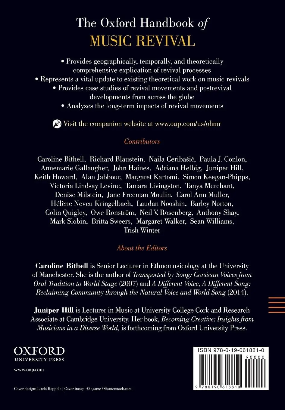 Rückseite: 9780190618810 | Oxford Handbook of Music Revival | Caroline Bithell (u. a.) | Buch