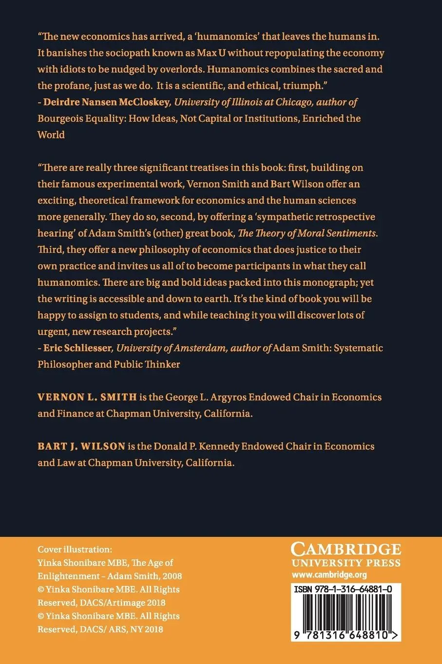 Rückseite: 9781316648810 | Humanomics | Vernon L. Smith (u. a.) | Taschenbuch | Englisch | 2019