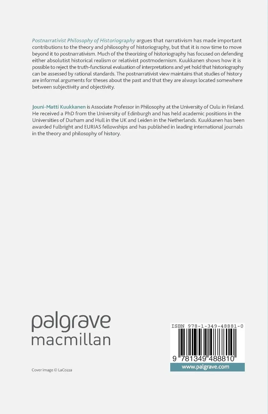 Rückseite: 9781349488810 | Postnarrativist Philosophy of Historiography | J. Kuukkanen | Buch