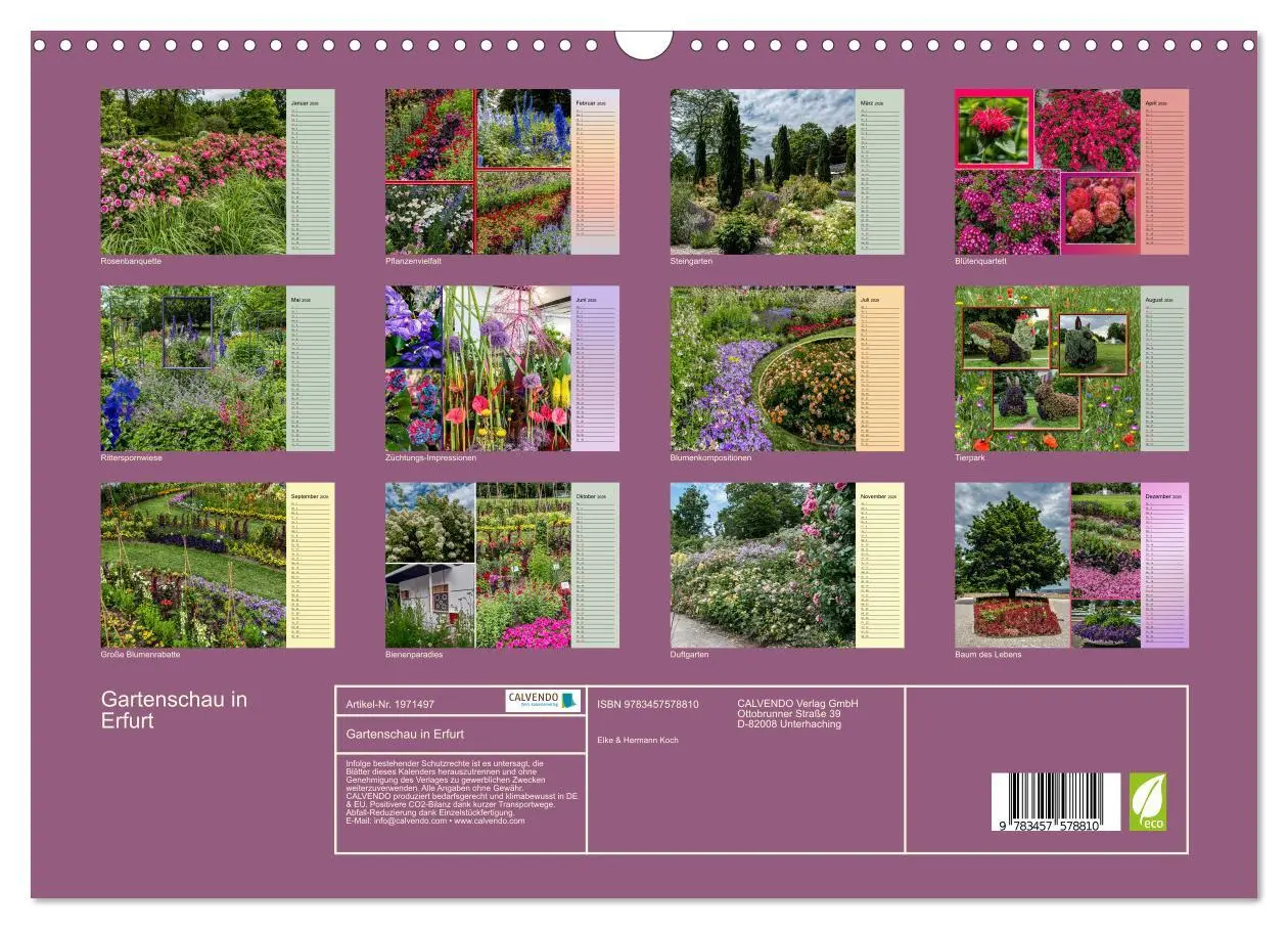 Bild: 9783457578810 | Gartenschau in Erfurt (Wandkalender 2026 DIN A3 quer), CALVENDO...