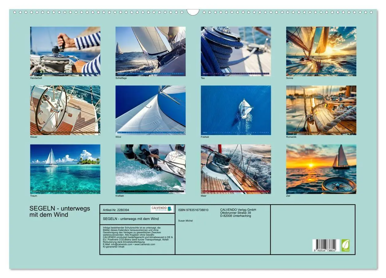 Bild: 9783516738810 | SEGELN - unterwegs mit dem Wind (Wandkalender 2026 DIN A2 quer),...