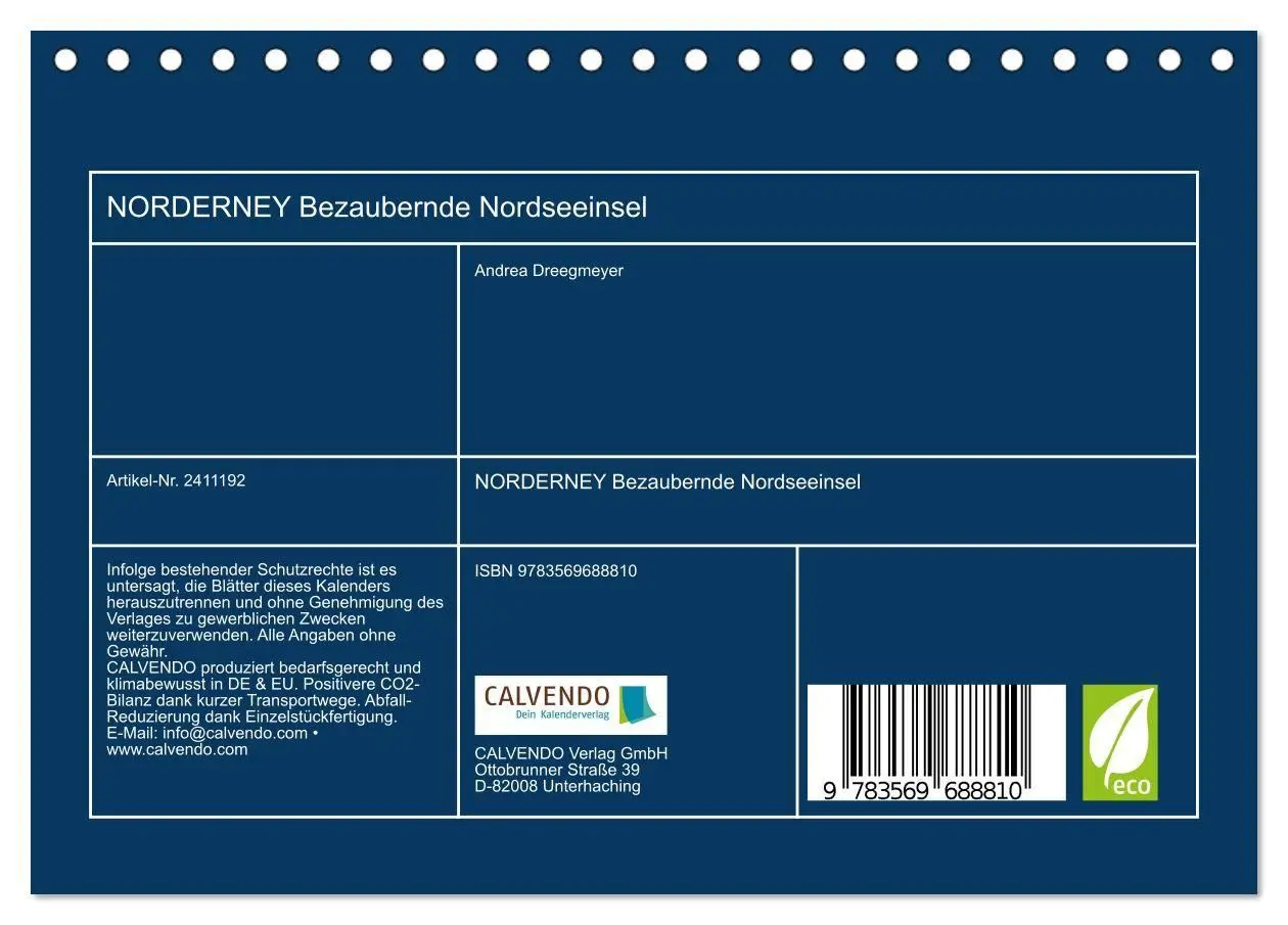Bild: 9783569688810 | NORDERNEY Bezaubernde Nordseeinsel (Tischkalender 2027 DIN A5...