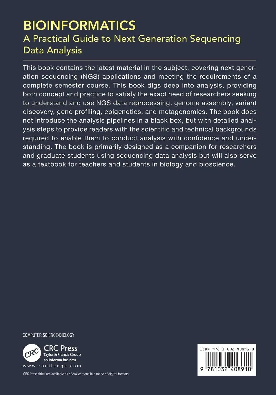 Rückseite: 9781032408910 | Bioinformatics | Hamid D. Ismail | Taschenbuch | Englisch | 2023