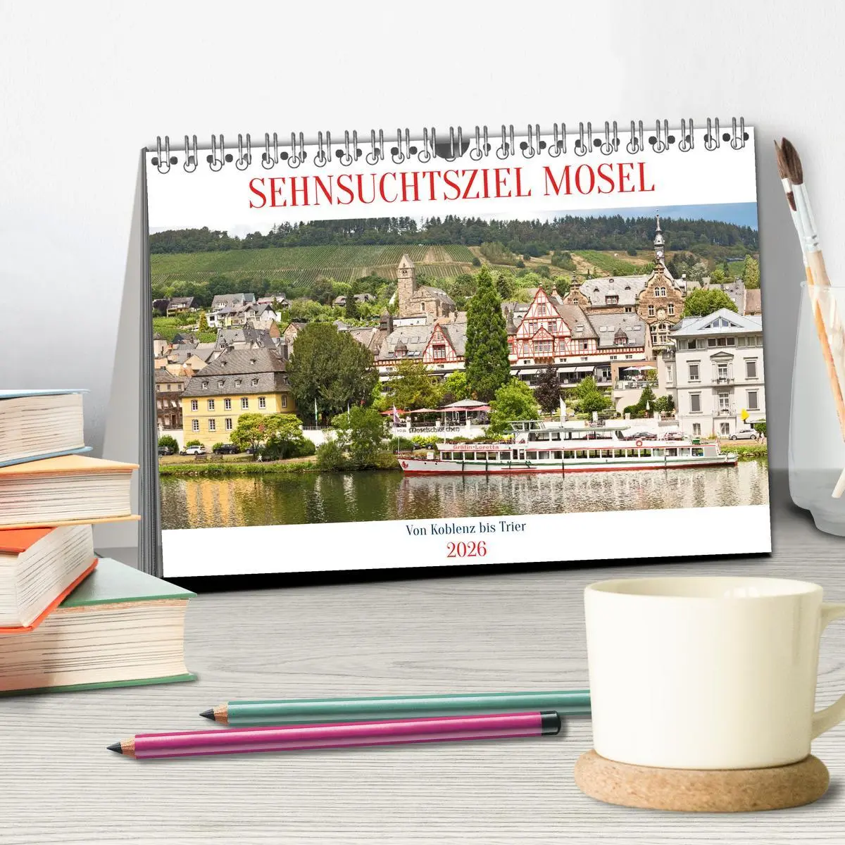 Bild: 9783457568910 | Sehnsuchtsziel Mosel (Tischkalender 2026 DIN A5 quer), CALVENDO...