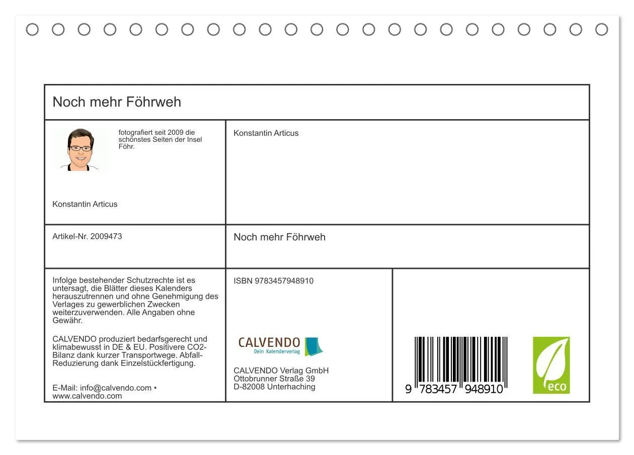 Bild: 9783457948910 | Noch mehr Föhrweh (Tischkalender 2026 DIN A5 quer), CALVENDO...
