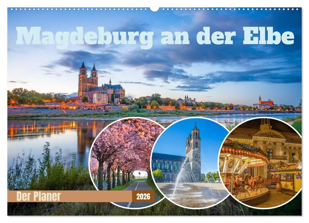 Cover: 9783516728910 | Magdeburg an der Elbe - Der Planer (Wandkalender 2026 DIN A2 quer),...