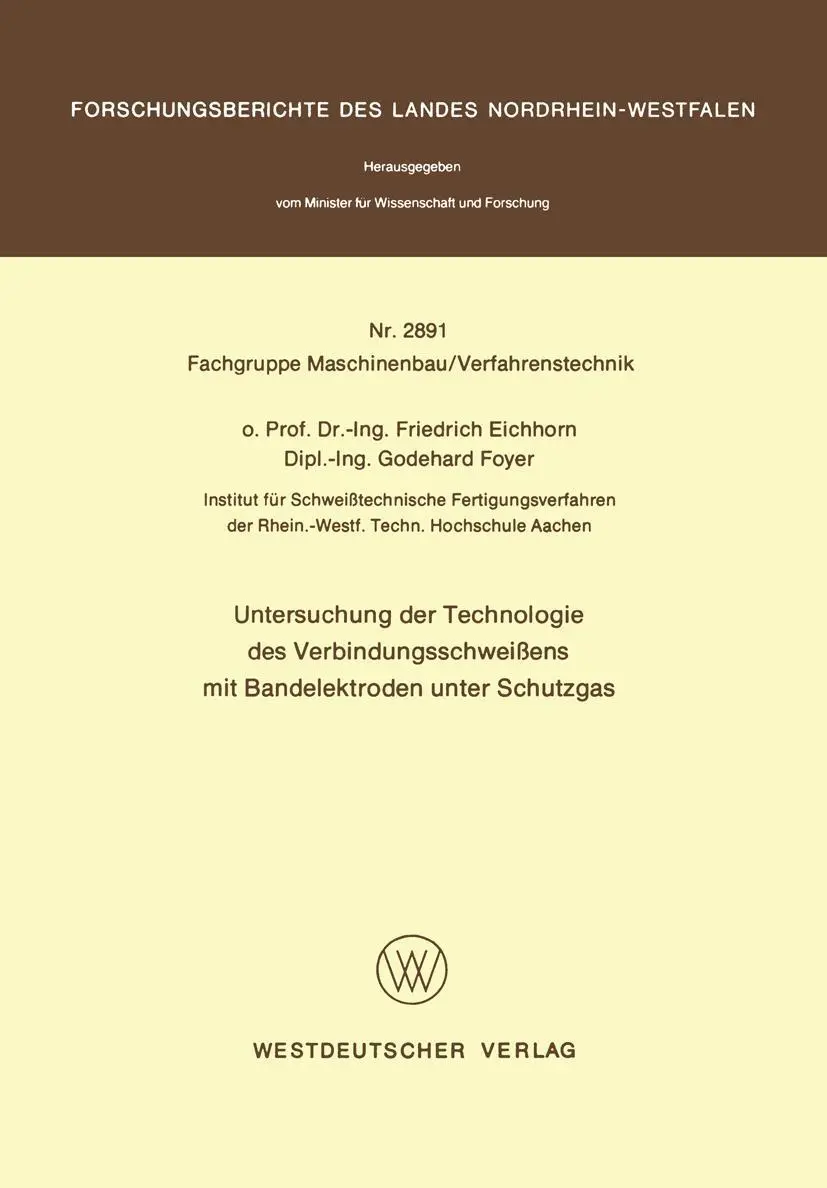 Cover: 9783531028910 | Untersuchung der Technologie des Verbindungsschweißens mit...