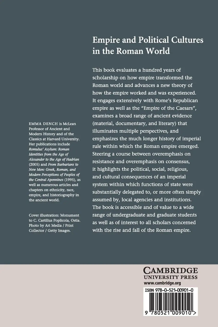Rückseite: 9780521009010 | Empire and Political Cultures in the Roman World | Emma Dench | Buch