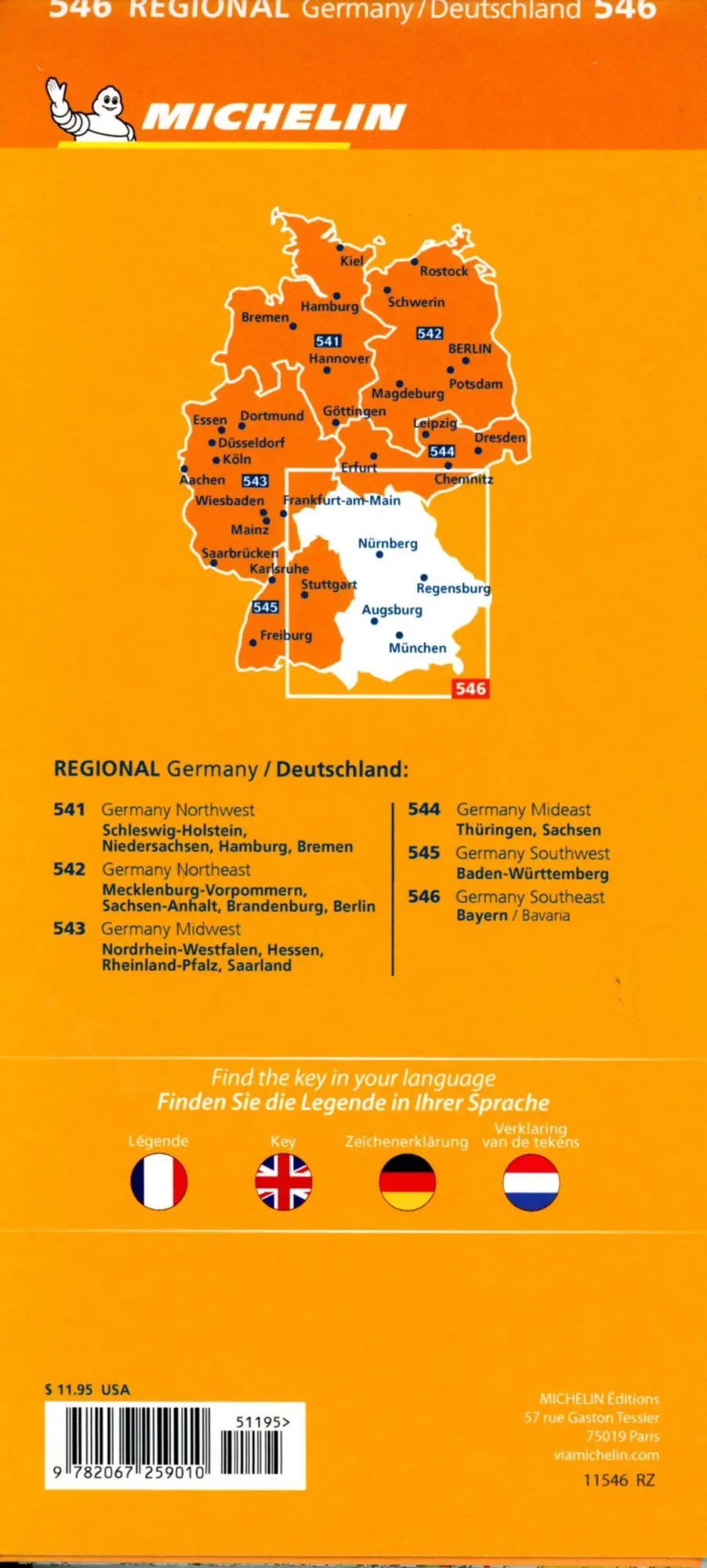 Bild: 9782067259010 | Michelin Bayern | (Land-)Karte | Michelin-Karten | 1 S. | Deutsch