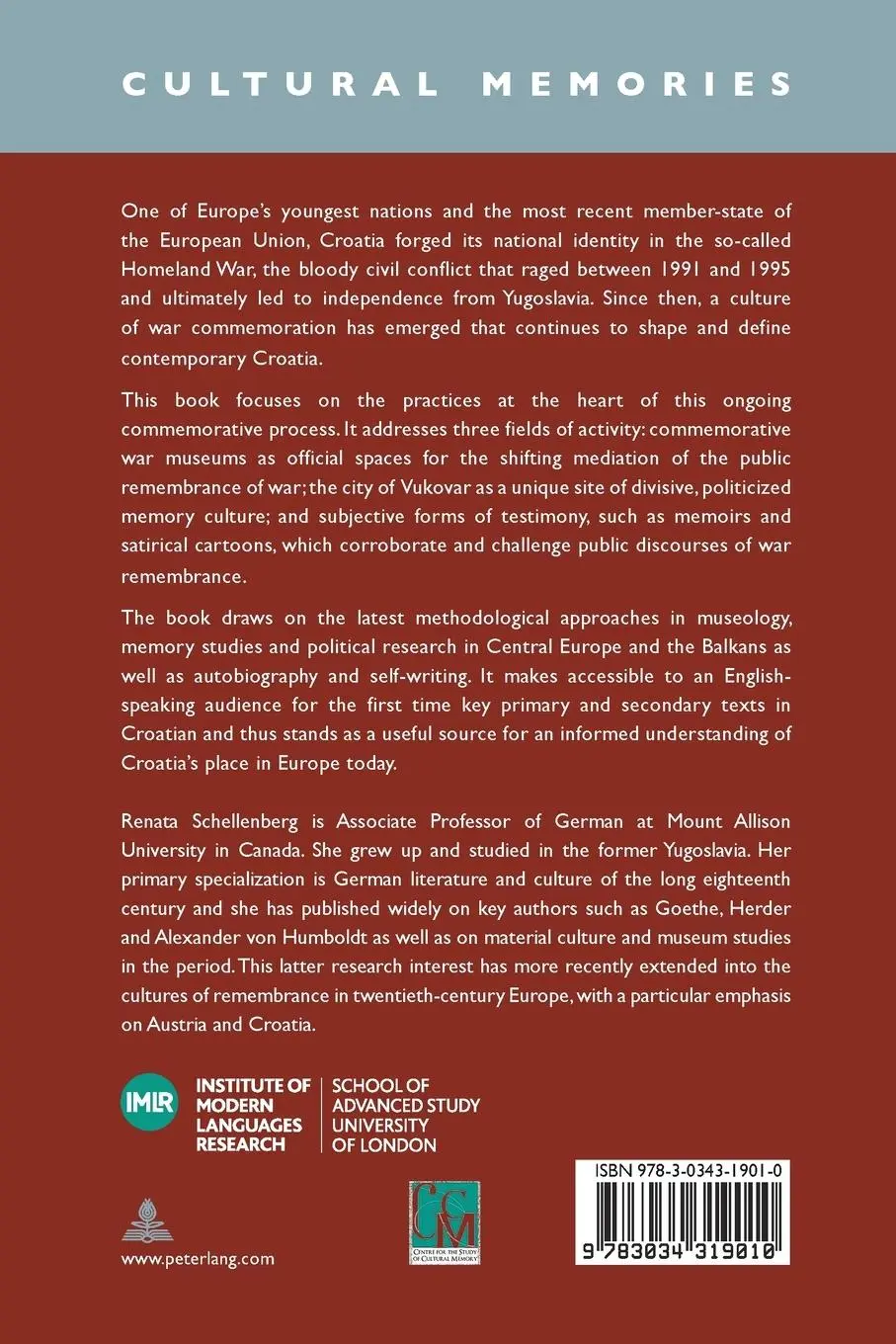 Rückseite: 9783034319010 | Commemorating Conflict | Models of Remembrance in Postwar Croatia