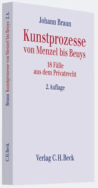Cover: 9783406589010 | Kunstprozesse von Menzel bis Beuys | 18 Fälle aus dem Privatrecht | IX