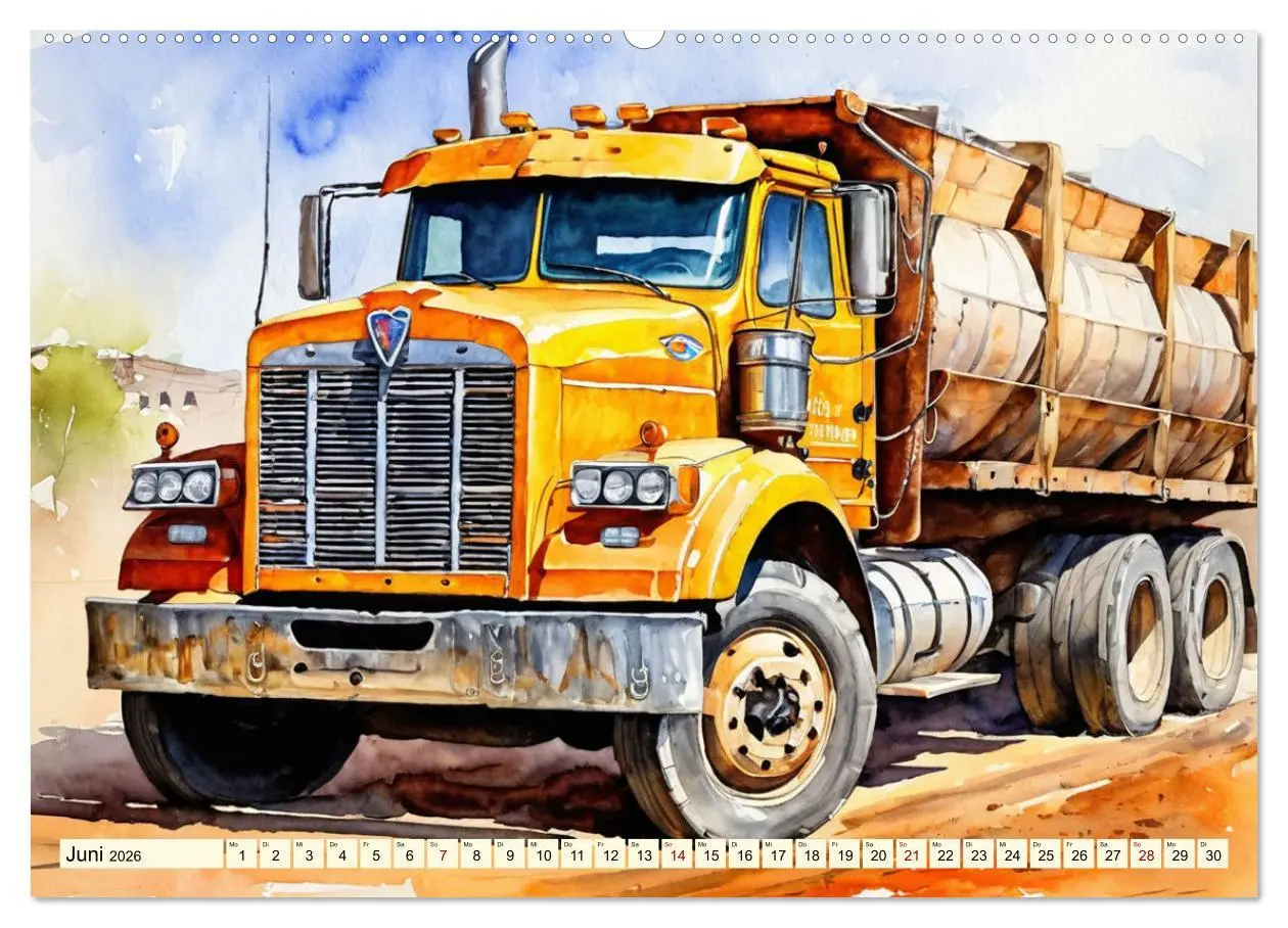 Bild: 9783457389010 | Nostalgische Trucks (Wandkalender 2026 DIN A2 quer), CALVENDO...