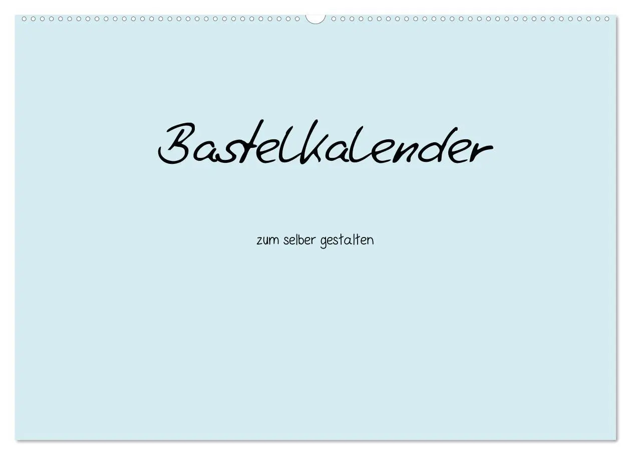 Cover: 9783516169010 | Bastelkalender - hell Blau (Wandkalender 2026 DIN A2 quer),...