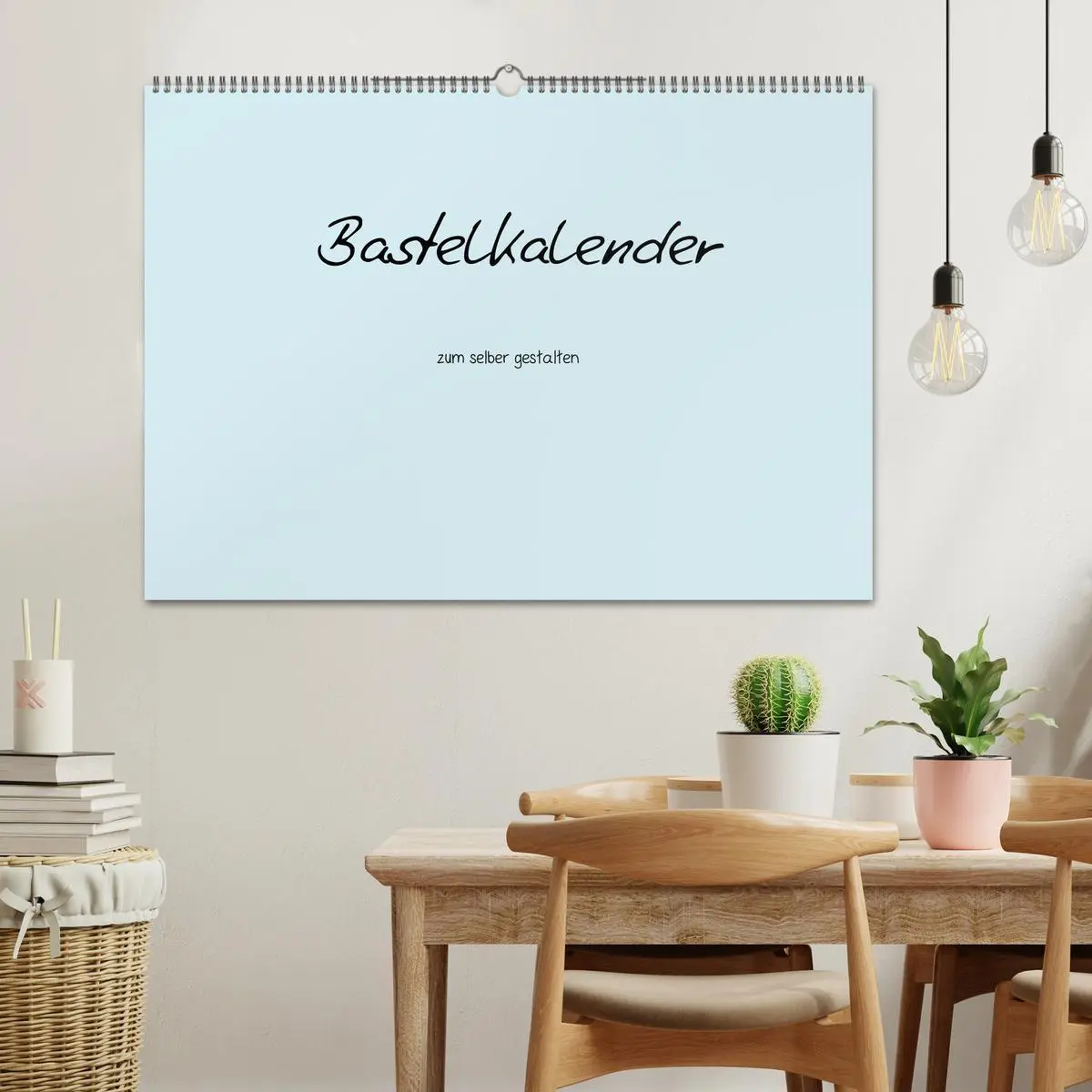 Bild: 9783516169010 | Bastelkalender - hell Blau (Wandkalender 2026 DIN A2 quer),...