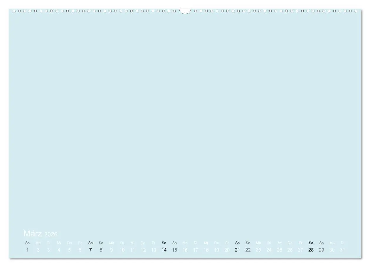 Bild: 9783516169010 | Bastelkalender - hell Blau (Wandkalender 2026 DIN A2 quer),...