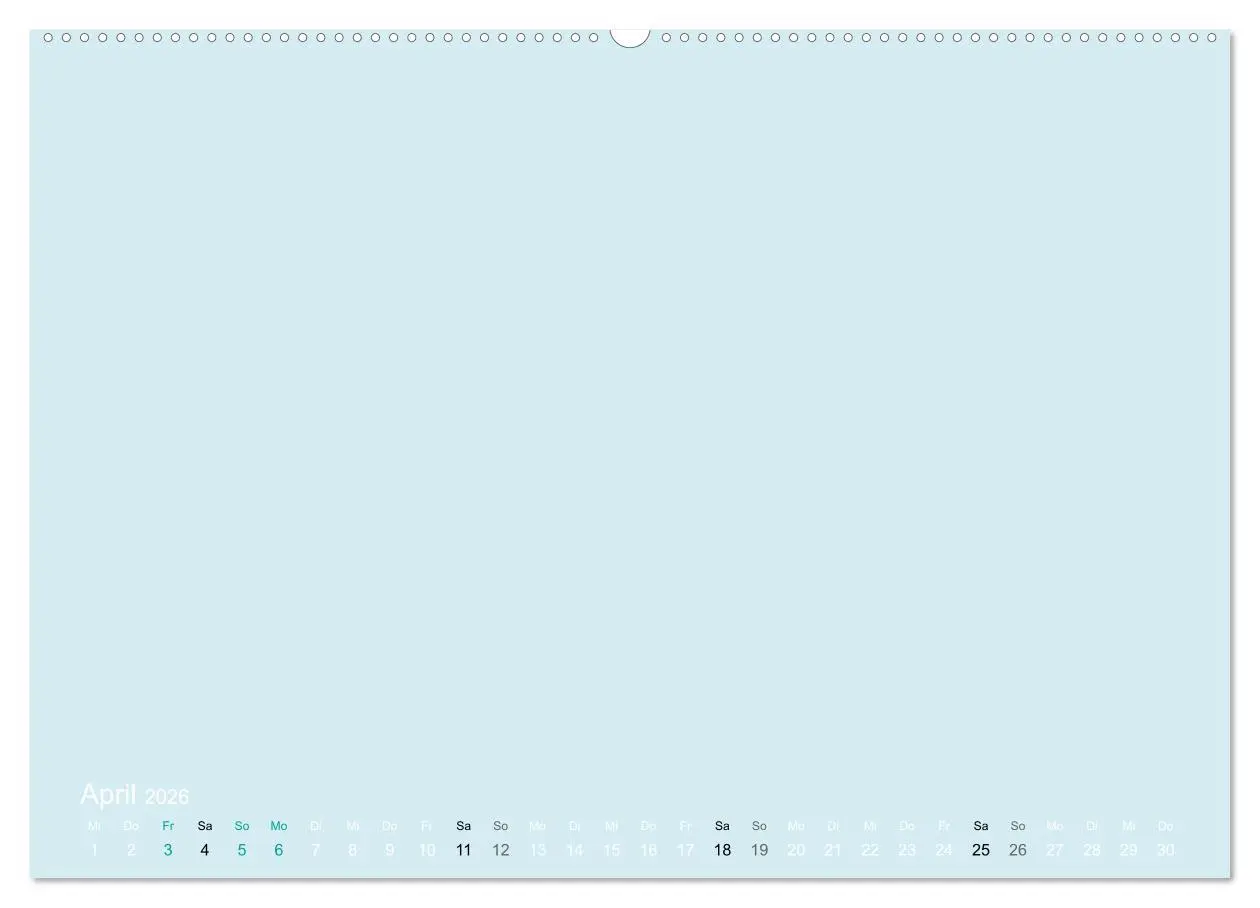 Bild: 9783516169010 | Bastelkalender - hell Blau (Wandkalender 2026 DIN A2 quer),...