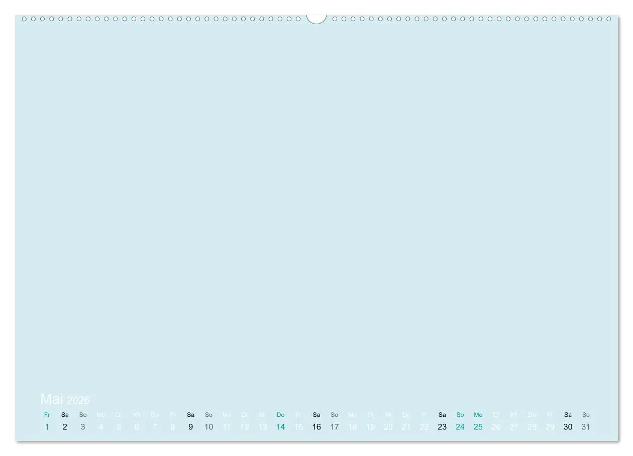 Bild: 9783516169010 | Bastelkalender - hell Blau (Wandkalender 2026 DIN A2 quer),...