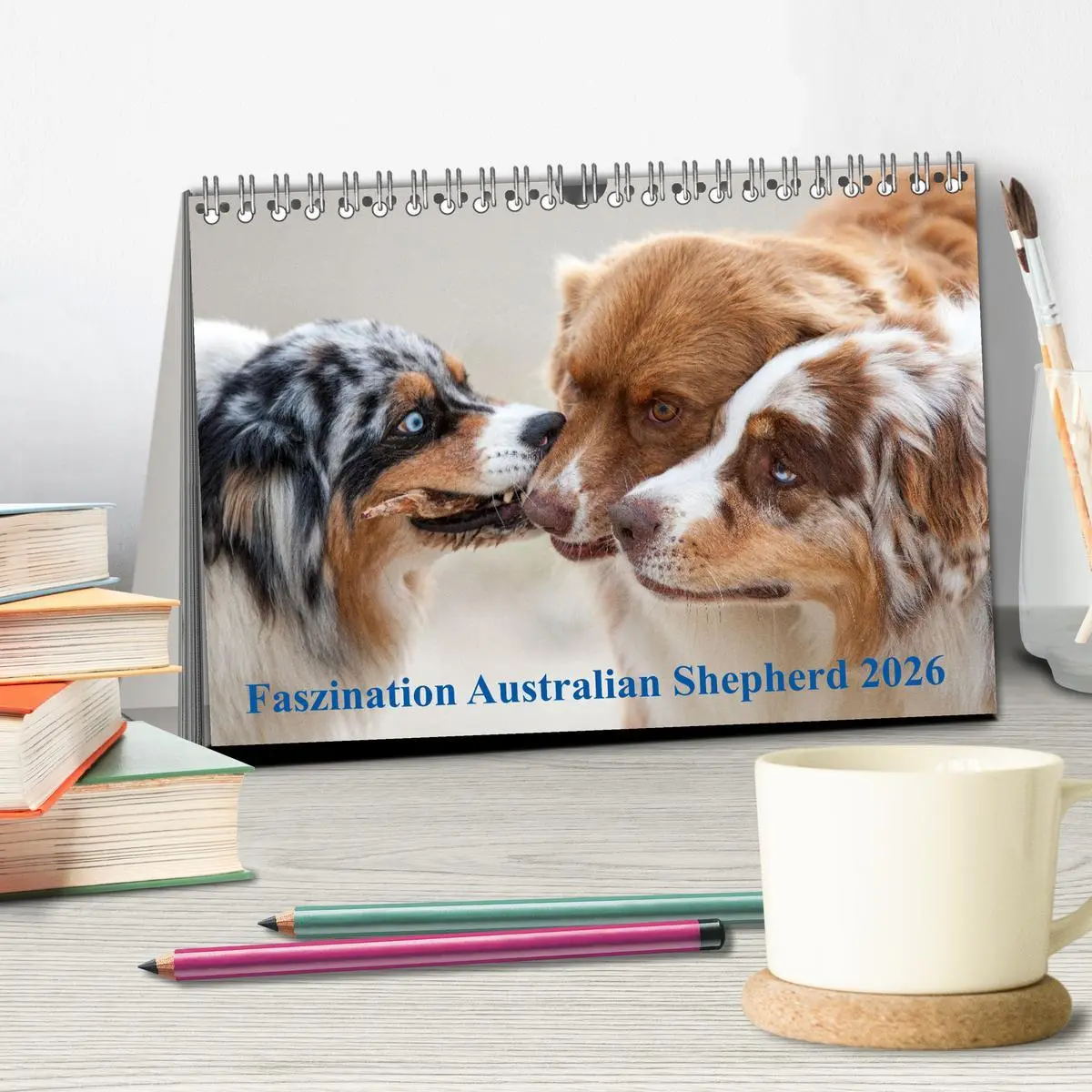 Bild: 9783516239010 | Australian Shepherd 2026 (Tischkalender 2026 DIN A5 quer), CALVENDO...