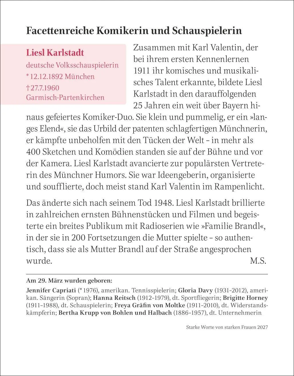 Bild: 9783840039010 | Starke Worte von starken Frauen Tagesabreißkalender 2027 | Kalender