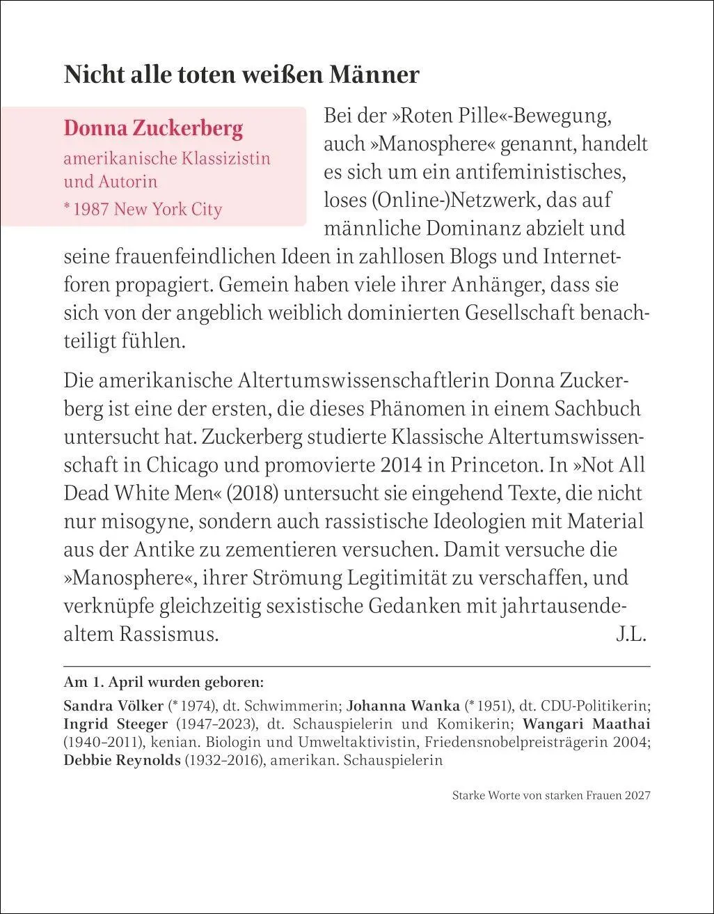 Bild: 9783840039010 | Starke Worte von starken Frauen Tagesabreißkalender 2027 | Kalender