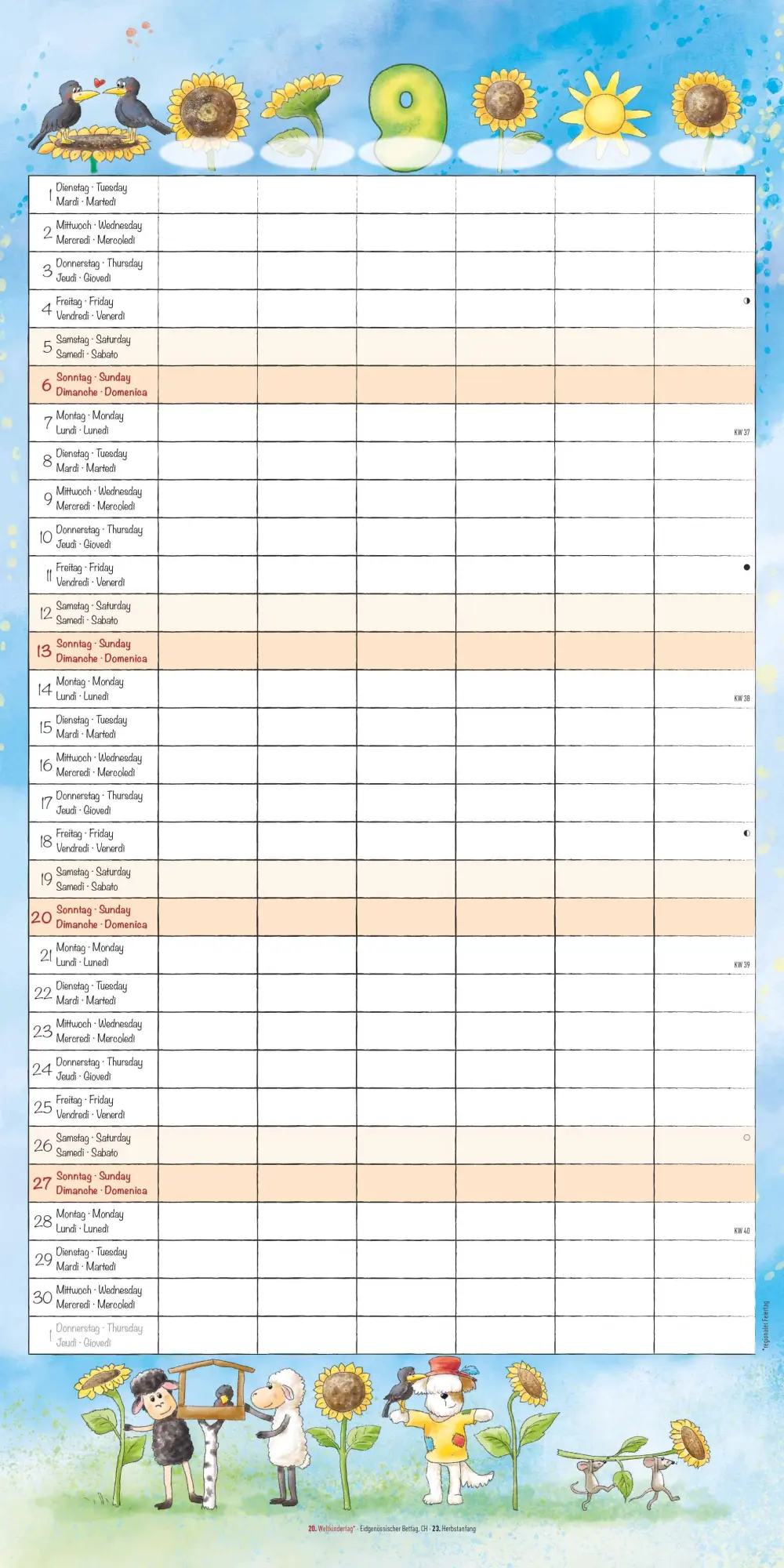 Bild: 4069095009110 | Familienplaner Cartoon 2026 - Broschürenkalender 30x30 cm (30x60...