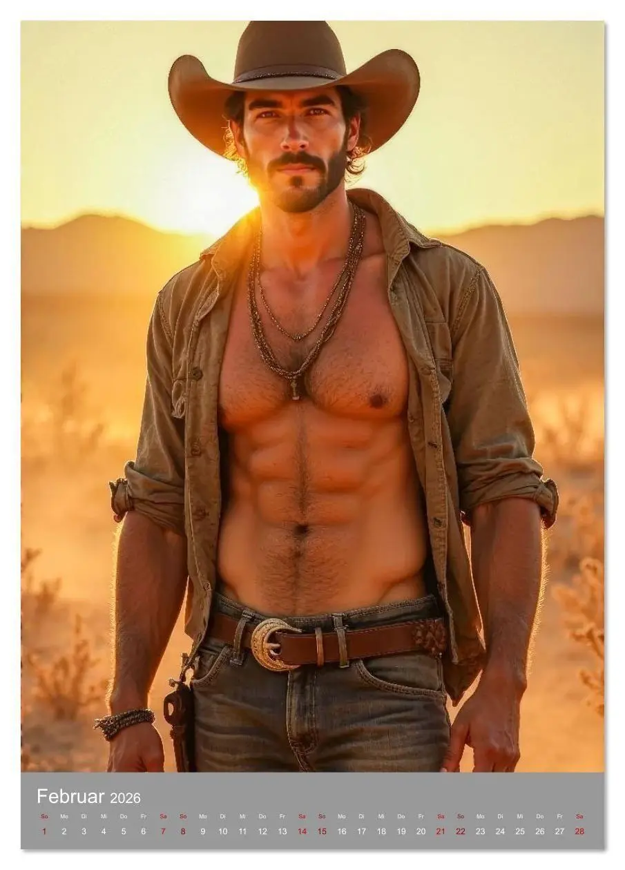 Bild: 9783516609110 | Cowboy Fantasien (Tischkalender 2026 DIN A5 hoch), CALVENDO...