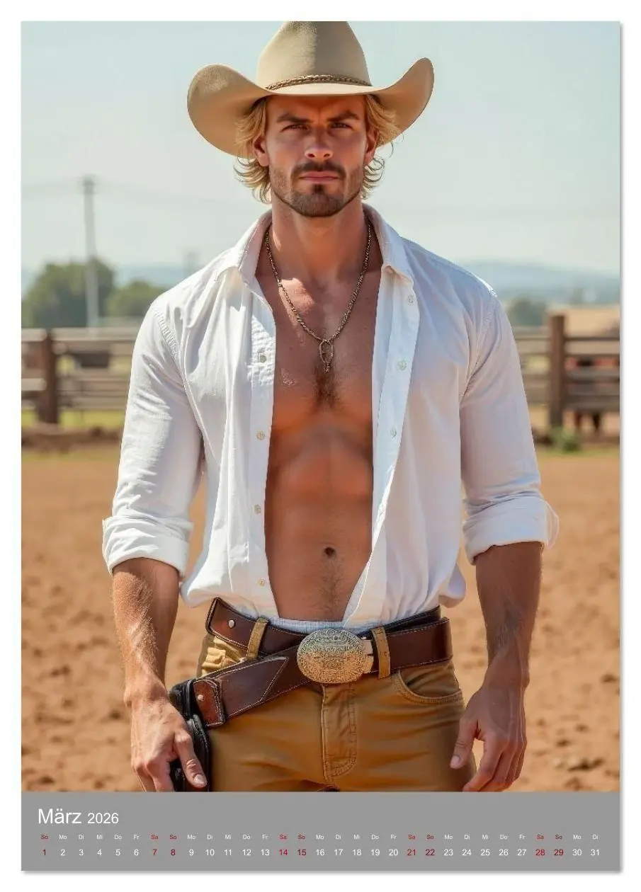 Bild: 9783516609110 | Cowboy Fantasien (Tischkalender 2026 DIN A5 hoch), CALVENDO...