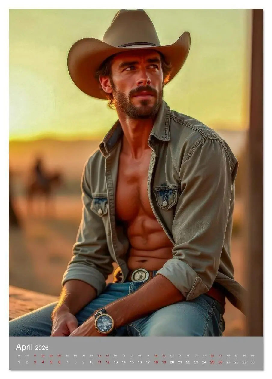 Bild: 9783516609110 | Cowboy Fantasien (Tischkalender 2026 DIN A5 hoch), CALVENDO...