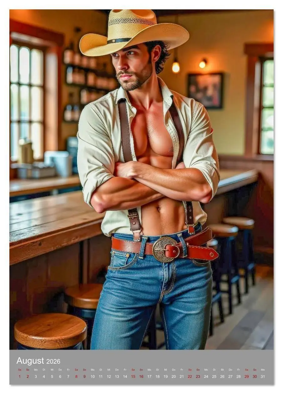 Bild: 9783516609110 | Cowboy Fantasien (Tischkalender 2026 DIN A5 hoch), CALVENDO...