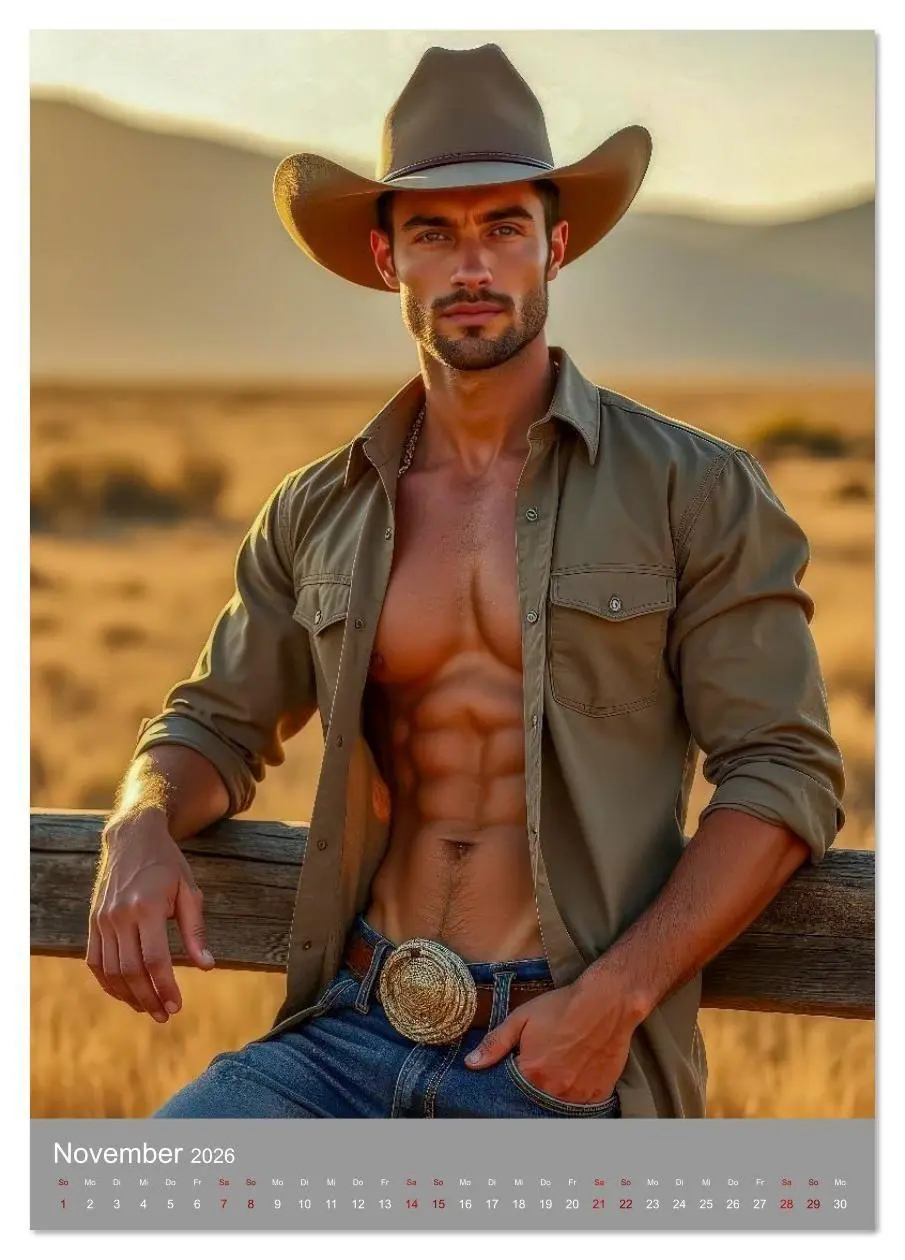 Bild: 9783516609110 | Cowboy Fantasien (Tischkalender 2026 DIN A5 hoch), CALVENDO...