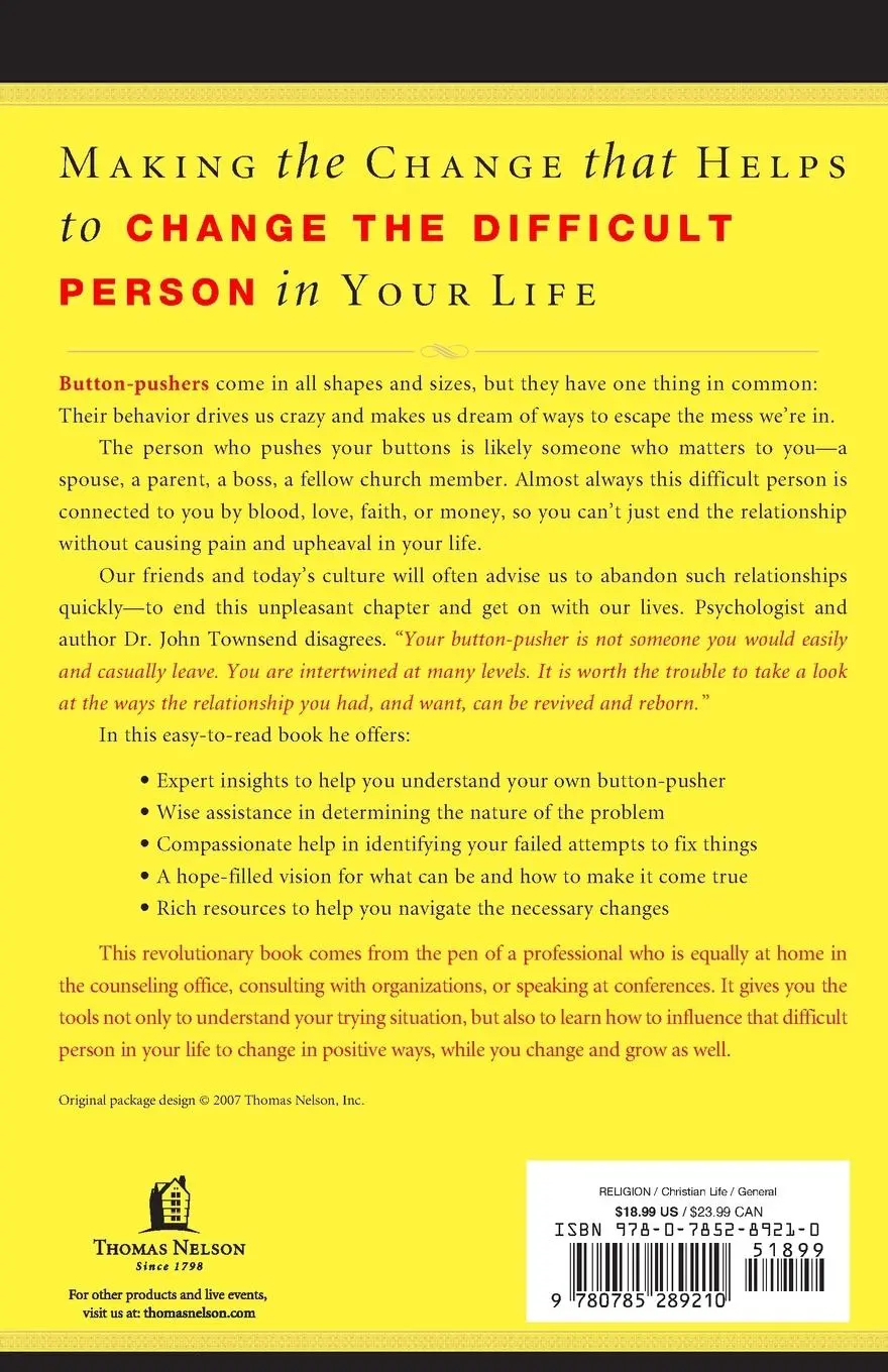 Rückseite: 9780785289210 | Who's Pushing Your Buttons? | John Townsend | Taschenbuch | Englisch