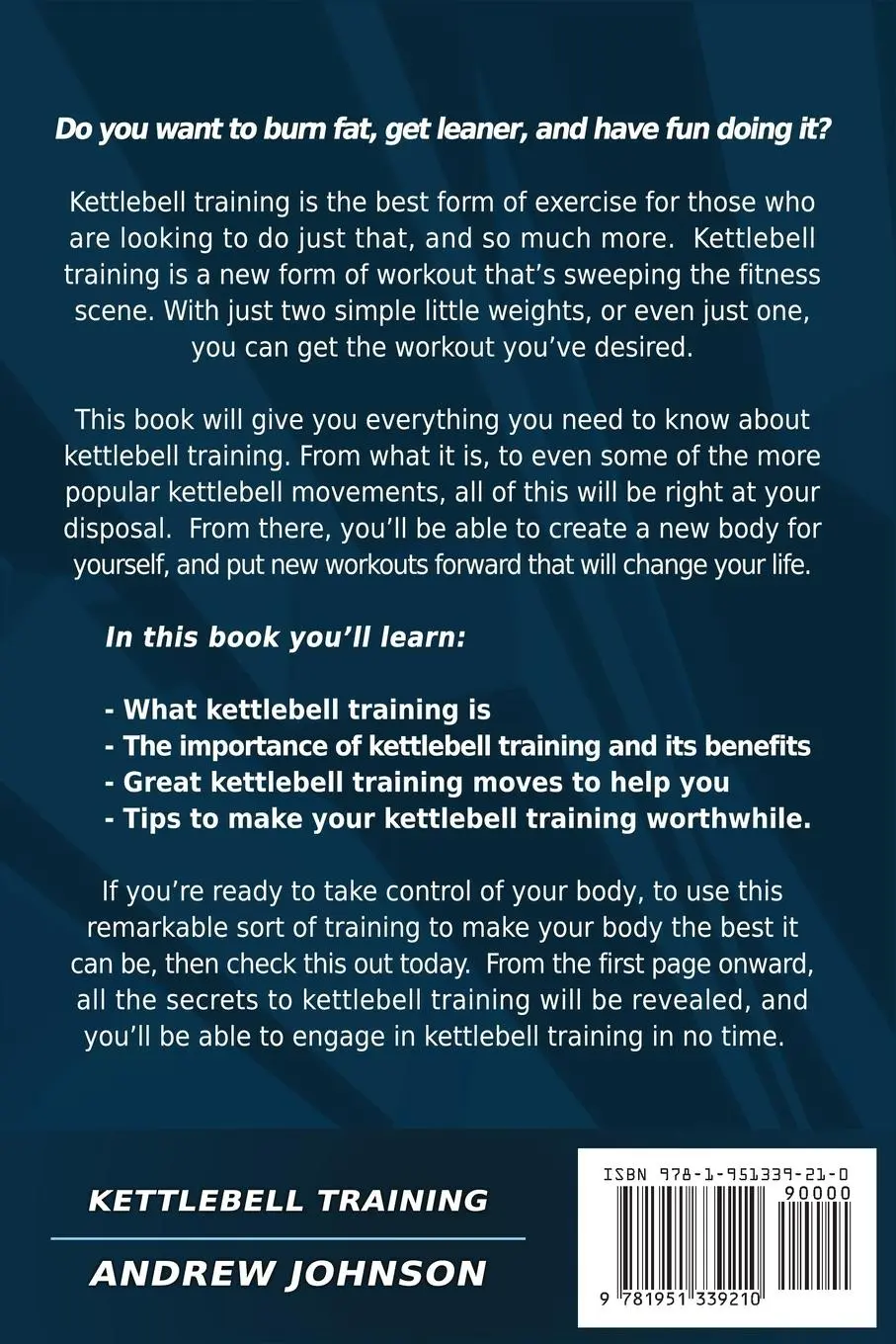 Rückseite: 9781951339210 | Kettlebell Training | Andrew Johnson | Taschenbuch | Englisch | 2019