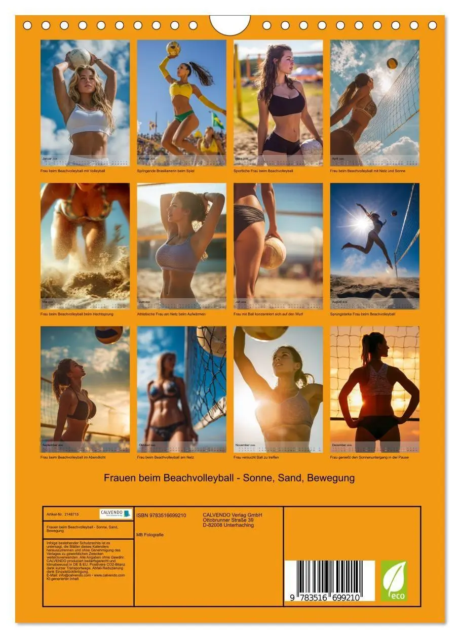 Bild: 9783516699210 | Frauen beim Beachvolleyball - Sonne, Sand, Bewegung (Wandkalender...