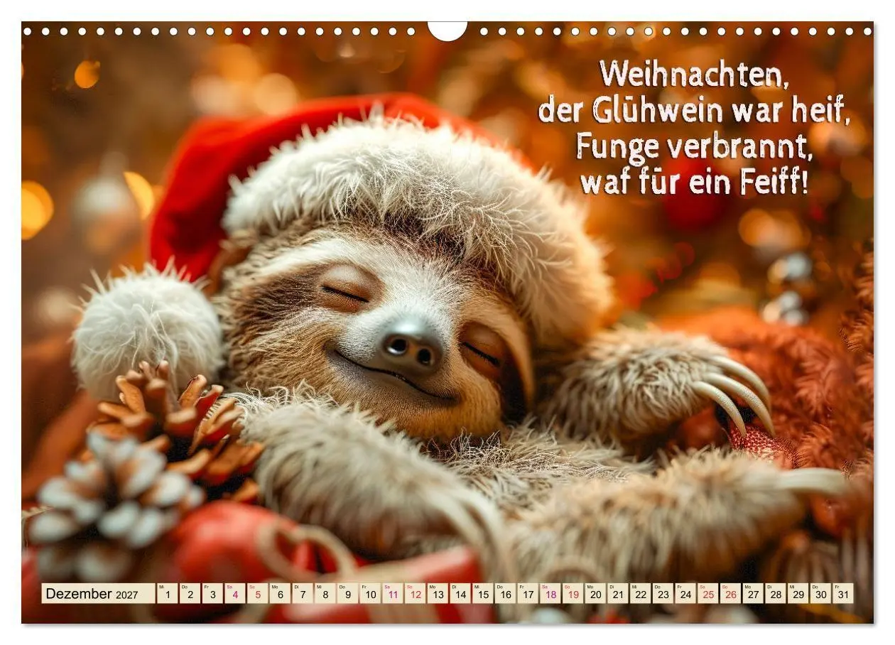 Bild: 9783569239210 | Faultier - Albtraum Sport (Wandkalender 2027 DIN A3 quer), CALVENDO...